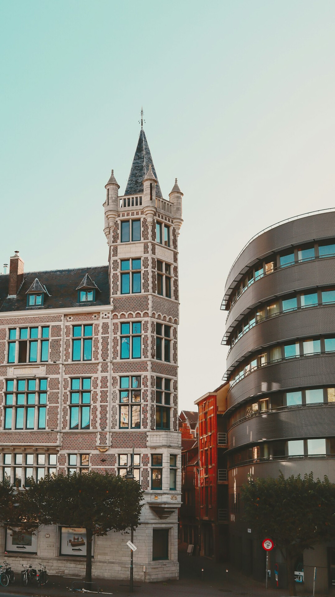Modern office building exterior in Belgium