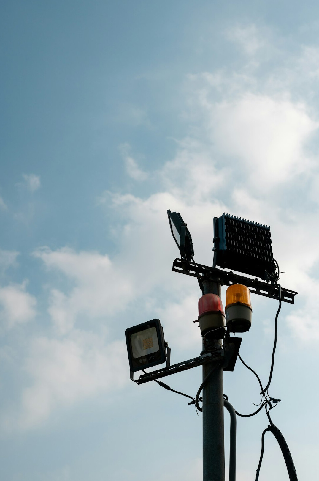 Softbox lighting equipment set up in a studio